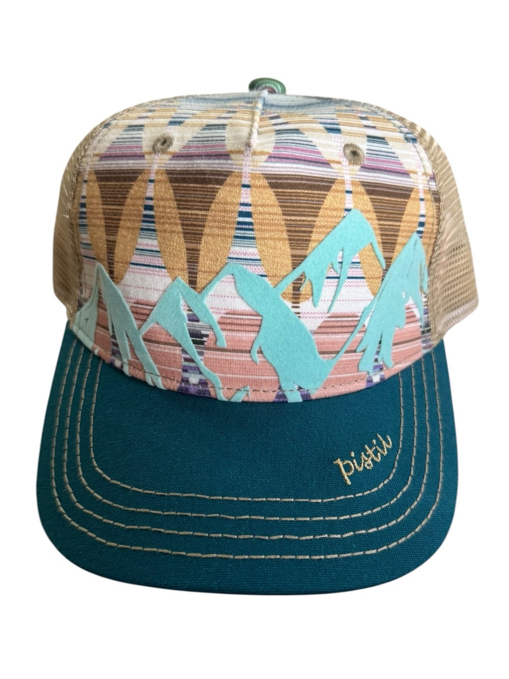PISTIL MCKINLEY TRUCKER HAT Multi Gold NWOT